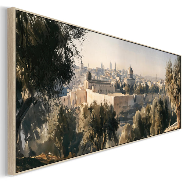 Wide Islamic Framed Wall Art Al Aqsa Qibli Mosque - Jerusalem