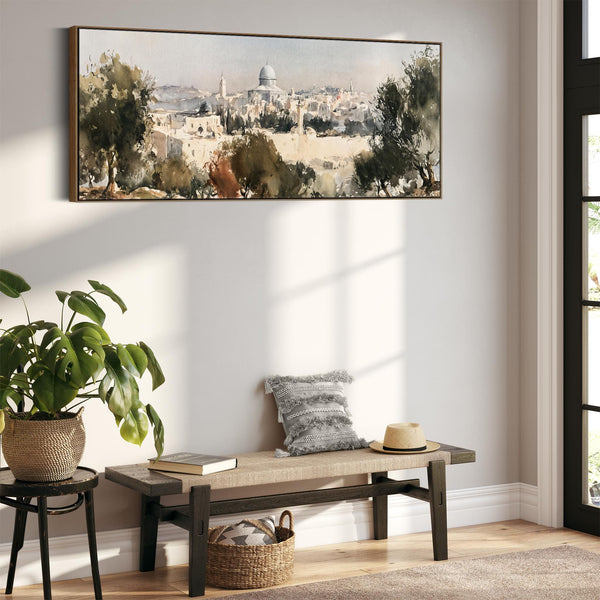 Islamic Palestine Framed Canvas Wall Art - Al Aqsa Qibli Mosque