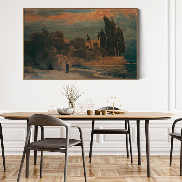 Arnold Boecklin Villa by the Sea Framed Artwork Print on Canvas