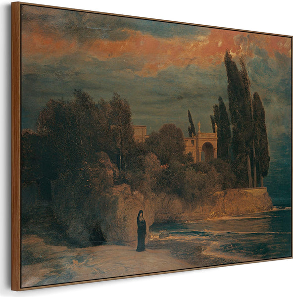 Arnold Boecklin Villa by the Sea Framed Artwork Print on Canvas