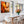 Orange Rust Abstract Framed Artwork - Autumn Steps