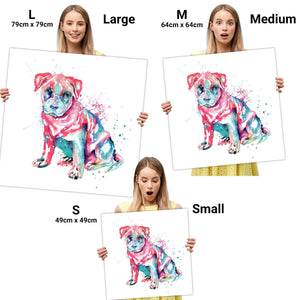 Staffordshire Bull Terrier Framed Wall Art Print - Multicoloured