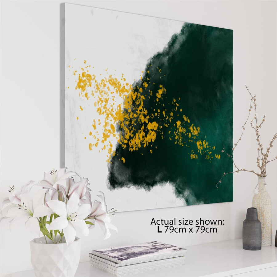 Abstract Green Yellow Painting Canvas Art Pictures