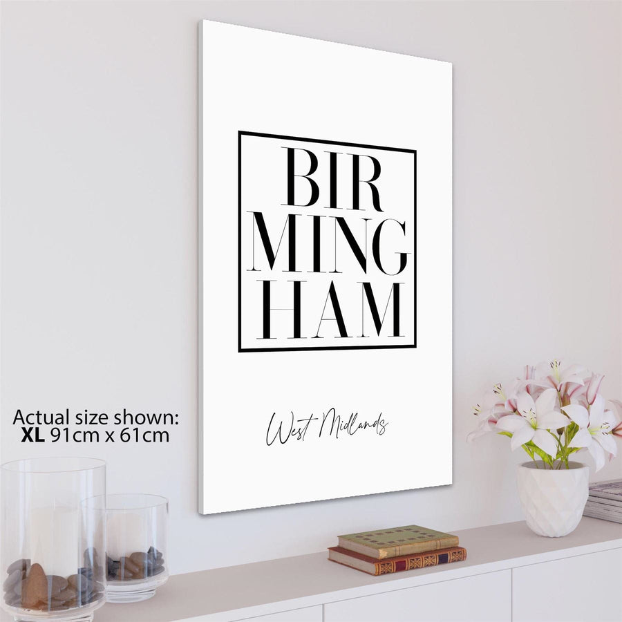 Birmingham Canvas Art Pictures Cities Black and White