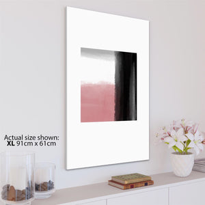 Abstract Blush Pink Grey Artwork Canvas Wall Art Print