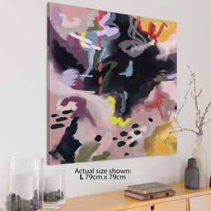 Abstract Multi Coloured Brushstrokes Canvas Art Prints