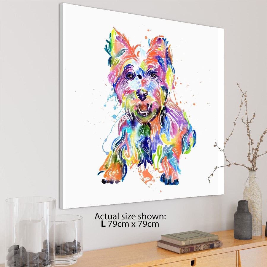 West Highland Terrier Pet Dog Canvas Wall Art Picture - Multi Coloured
