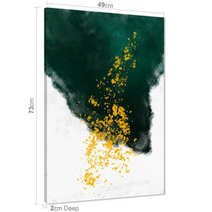 Abstract Green Yellow Painting Canvas Art Pictures