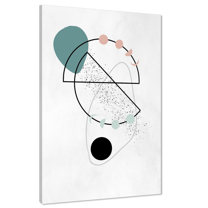 Abstract Light Blue Pink Graphic Canvas Art Prints - 1RP1361M