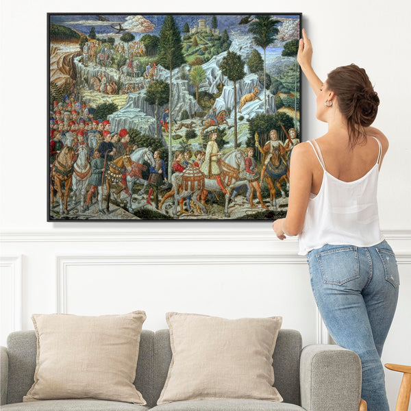 Benozzo Gozzoli Framed Artwork on Canvas Journey of the Magi