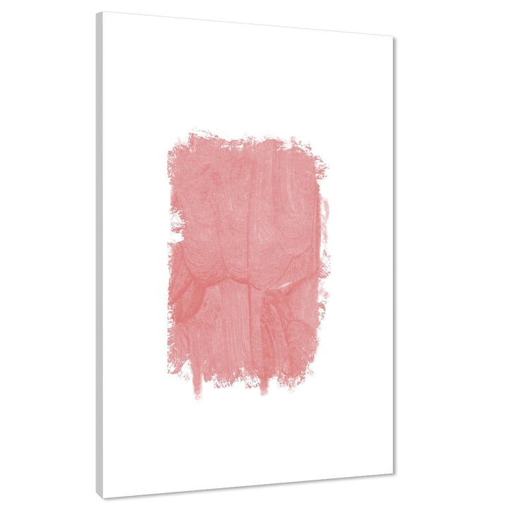 Abstract Blush Pink Watercolour Brushstrokes Canvas Wall Art Picture - 1RP1126M