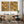 Extra Large Framed Abstract Canvas XL Set of 2 Mustard Yellow