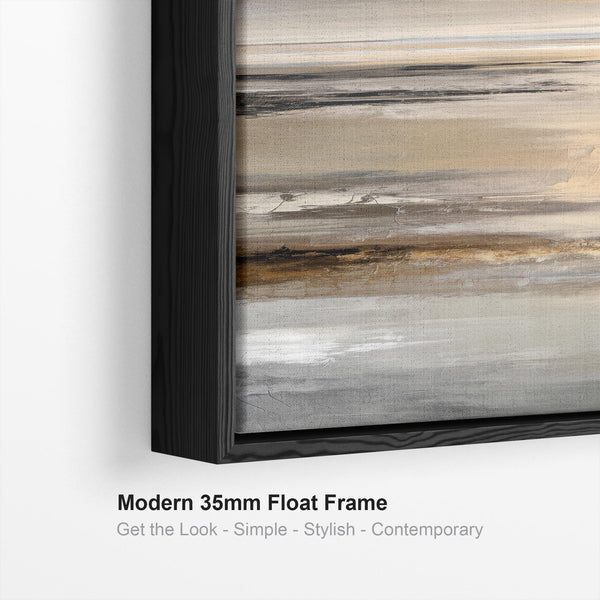 Tall Neutral Black Entrance Hall Framed Canvas Art for Hallway