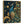 Celestial - Navy & Gold Peacock Framed Art Nouvuea Canvas Print