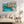 Coastal Cornish Harbour Framed Seaside Artwork on Canvas Blue