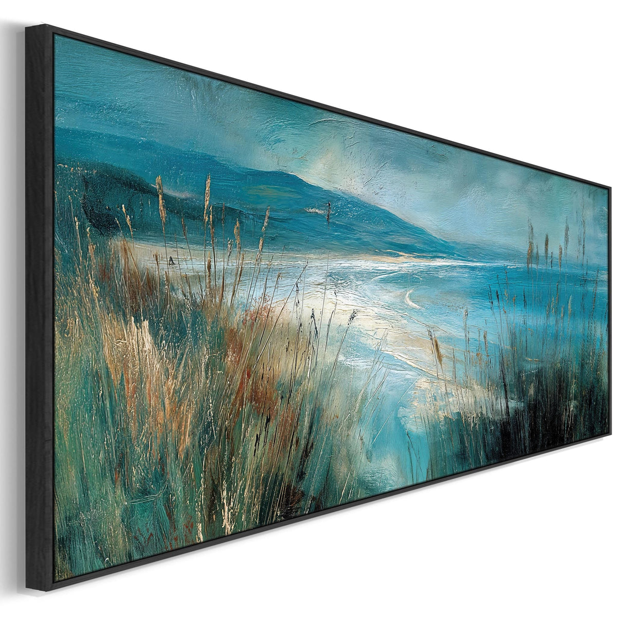 Wide Living Room Framed Wall Art Canvas for Lounge - Tempest ...