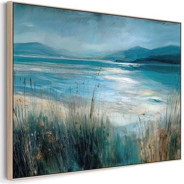 Large Irish Coastal Framed Canvas Picture - Celtic Coastal