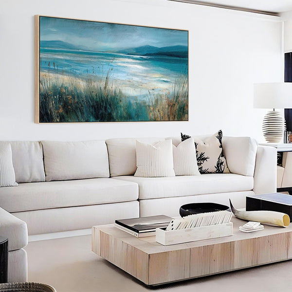 Large Irish Coastal Framed Canvas Picture - Celtic Coastal