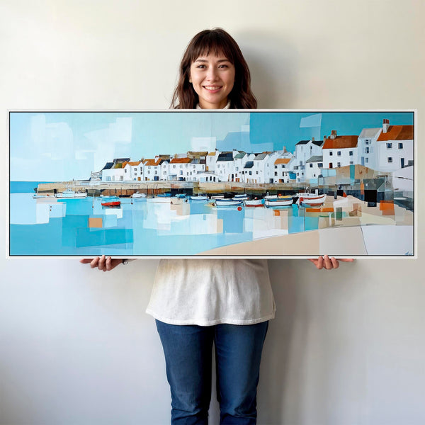 Wide Cornish Panoramic Wall Art Print - Long Narrow Coastal Artwork