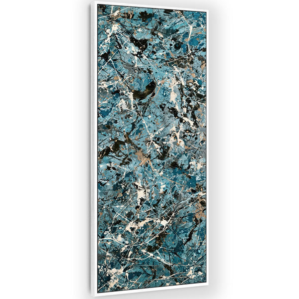 Tall Teal Hallway Framed Canvas Picture for Entrance Hall