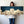 Blue White Abstract Artwork on Canvas Wide Horizontal - Cloud Dreams