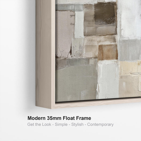 Hallway Framed Canvas Neutral Blush Brown Entrance Way Artwork