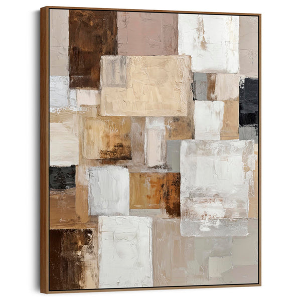 Hallway Framed Canvas Picture - Warm Neutral Entrance Artwork