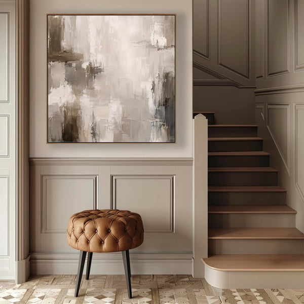 Large Living Room Framed Canvas Picture | Abstract Lounge Art