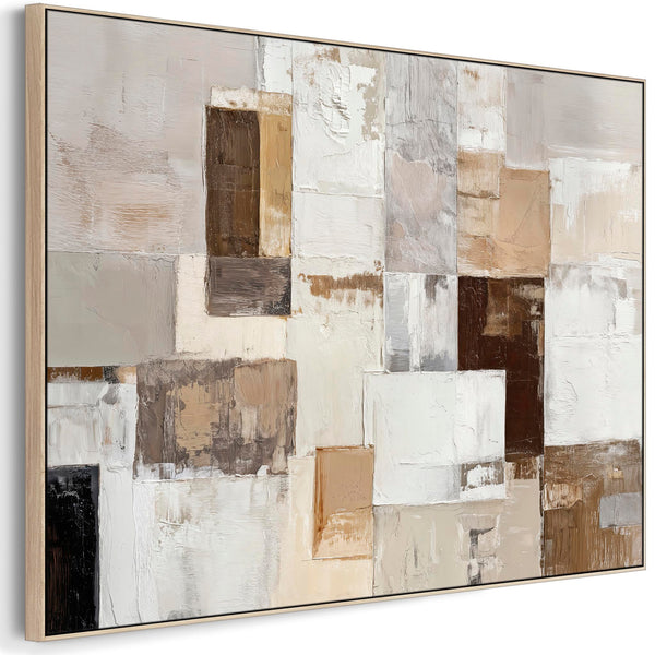 Hallway Framed Canvas Picture - Warm Neutral Entrance Artwork