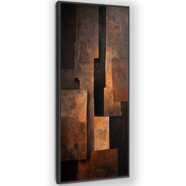 Tall Rust Brown Orange Upright Wall Art - Earth Shadows