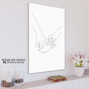 Love Together Word Art - Typography Framed Print Black and White