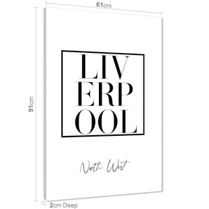 Liverpool Canvas Art Pictures Cities Black and White