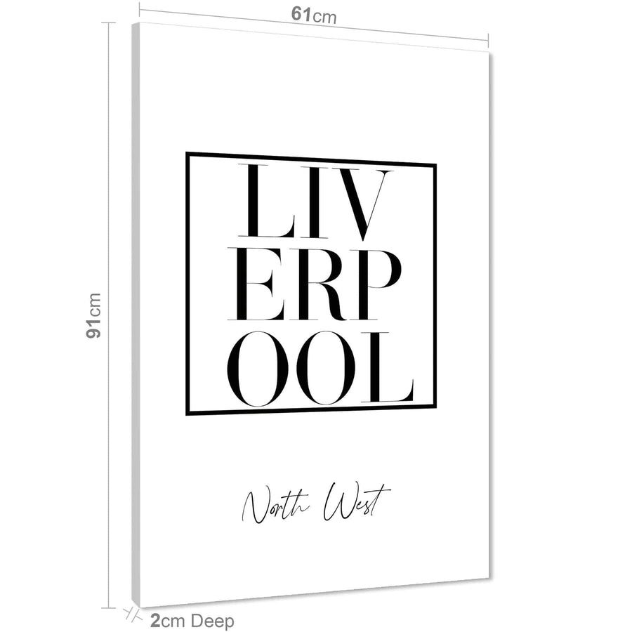 Liverpool Canvas Art Pictures Cities Black and White