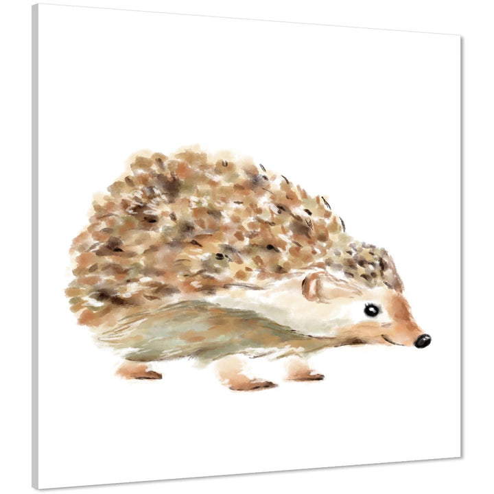 Hedgehog Canvas Art Prints - Brown - 1s978S