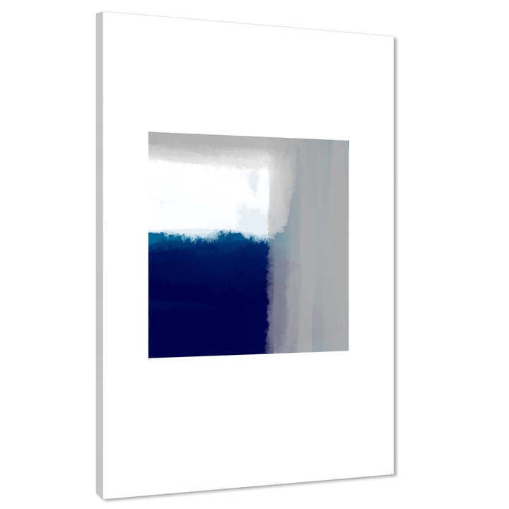 Abstract Navy Blue Grey Artwork Canvas Art Prints - 1RP1365M