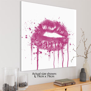 Pink Fashion Canvas Art Prints Lips