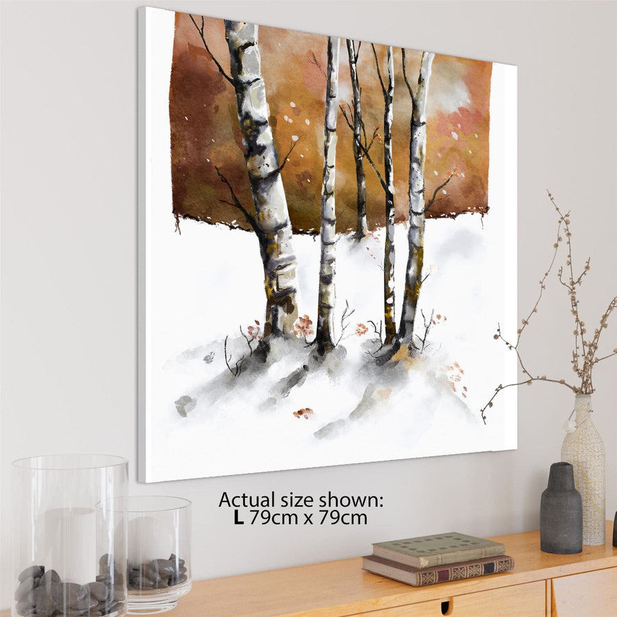 Birch Trees Canvas Art Pictures Brown White