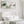 Wide Bedroom Wall Art Canvas - Green White Abstract - over Bed