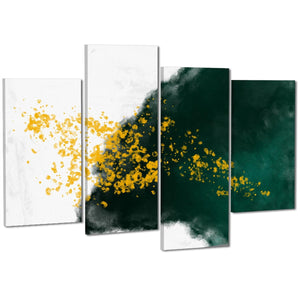 Abstract Green Yellow Painting Canvas Art Pictures