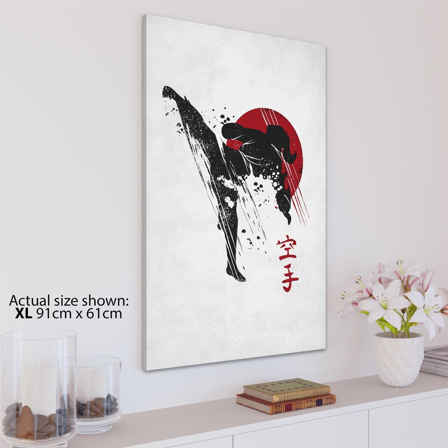 Karate Canvas Art Prints Black Red