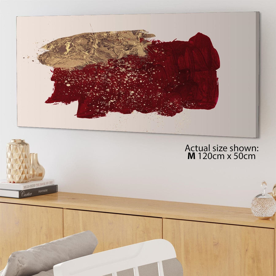 Abstract Red Gold Painting Canvas Art Pictures