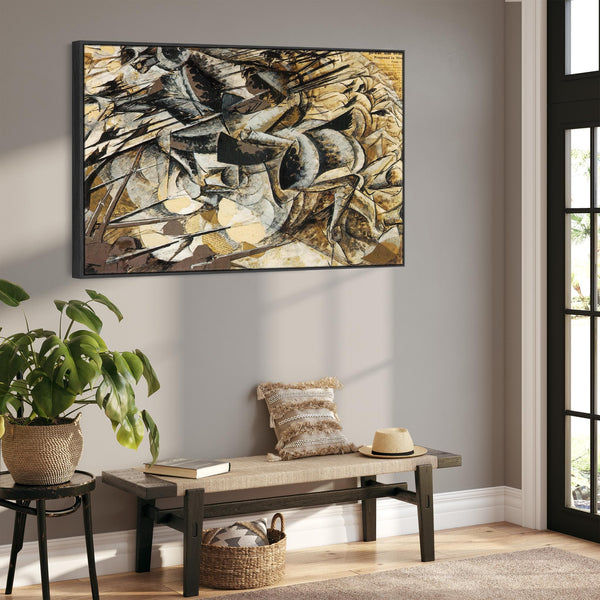 Umberto Boccioni Framed Art Picture on Canvas Charge of the Lancers
