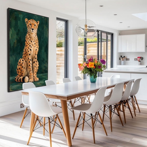 Cheetah Big Cat - Framed Canvas Artwork - Freya - Trusting