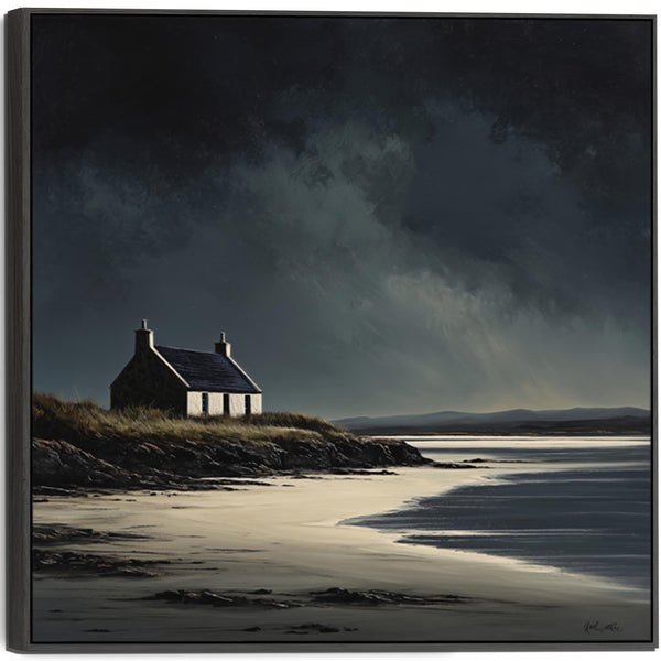 Large Framed Scottish Wall Art - Coastal Crofters Retreat
