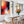 Multi-Coloured Unique Framed Canvas Art Colourful Cascade