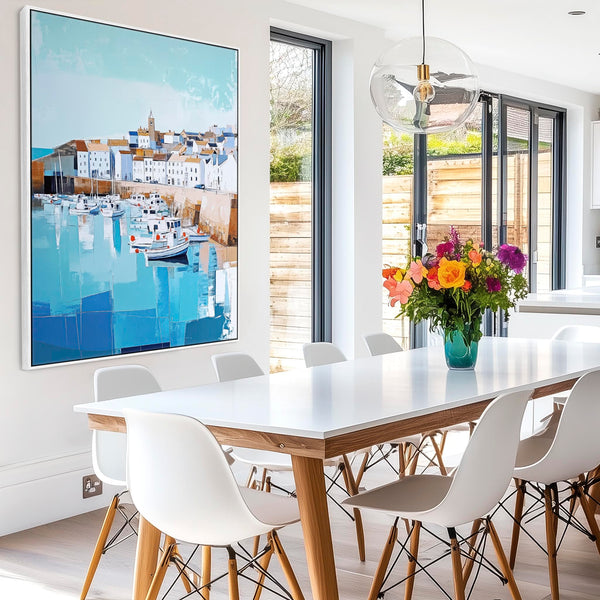 Cornish Harbour Framed Art on Canvas - Retreat 1