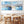 Huge Oversized Framed Wall Art - Cornish Harbour Set of 2 Canvases in Blue