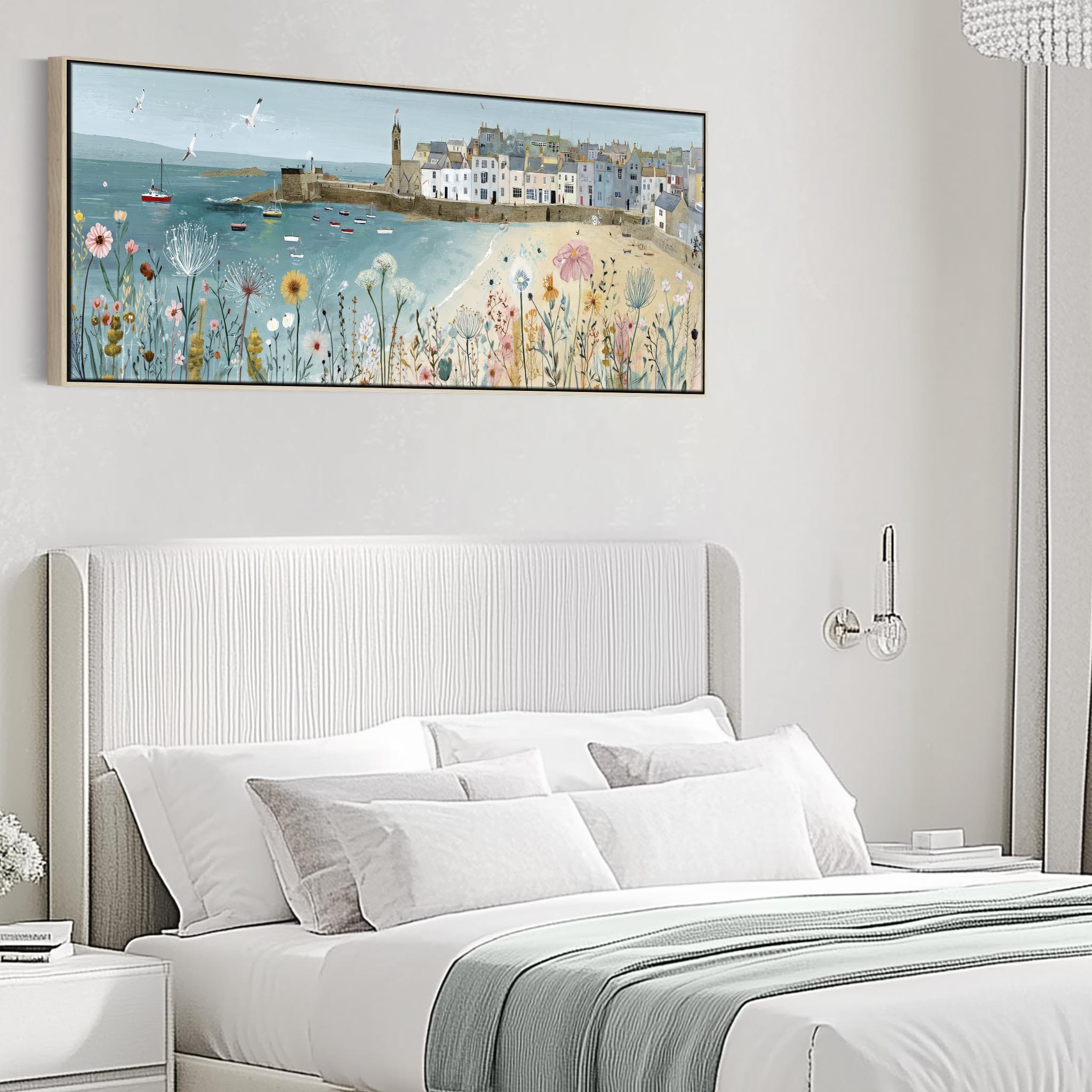 Cortesi Home Toile Murale Motif giclée Bleu 66 x 66 cm