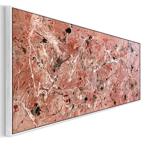 Wide Blush Pink Picture for Bedroom Framed Canvas Art over Bed