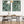 Pair Abstract Framed Canvases - Jackson Pollock Style Green